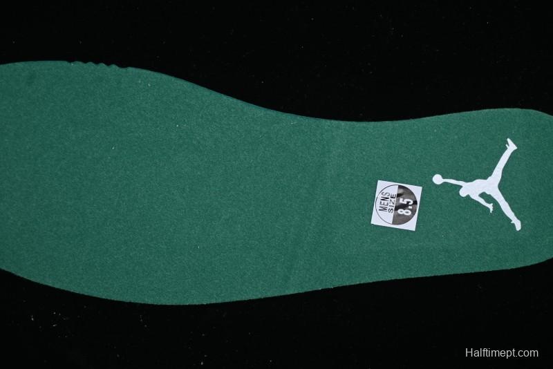 Nike Air Jordan 4 Remastered AJ4 Retro Sneakers in White Green with Gum Sole - FQ7939-103