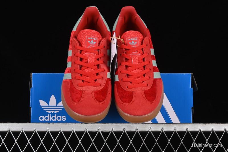 Adidas Originals Gazelle Indoor Sneakers with Thick Sole for Casual Wear Non-Slip耐磨 Low-Top Board Shoes - IG6786