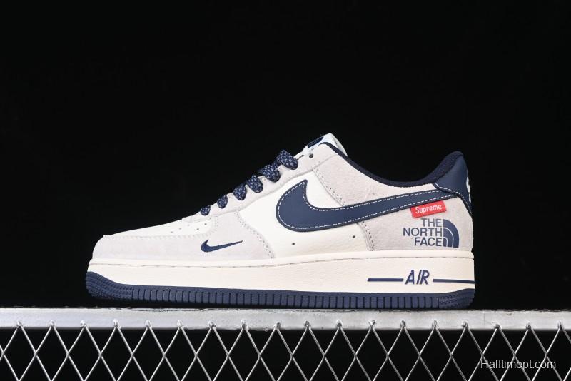 Nike Air Force 1 '07 Low Supreme The North Face Collaboration - Pig Eight Navy Blue Casual Sneakers - XZ6188-118