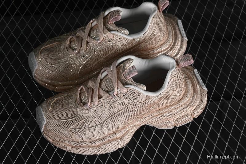 Balenciaga Phantom Sneaker Champagne Gold Full Diamond Trend Running Shoes - W3XL59645