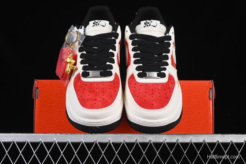 Nike Air Force 1 '07 Low The North Face Collaboration Year of the Snake Limited Edition Golden Snake Design Low-Top Casual Sneakers - DM6688-028