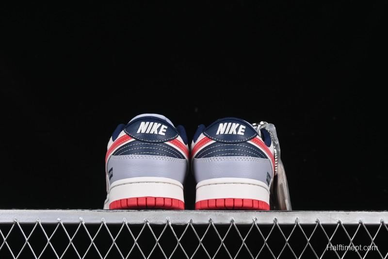Nike SB Dunk Low Supreme Collaboration Anniversary Custom Low-Top Casual Sneakers - DM6868-045