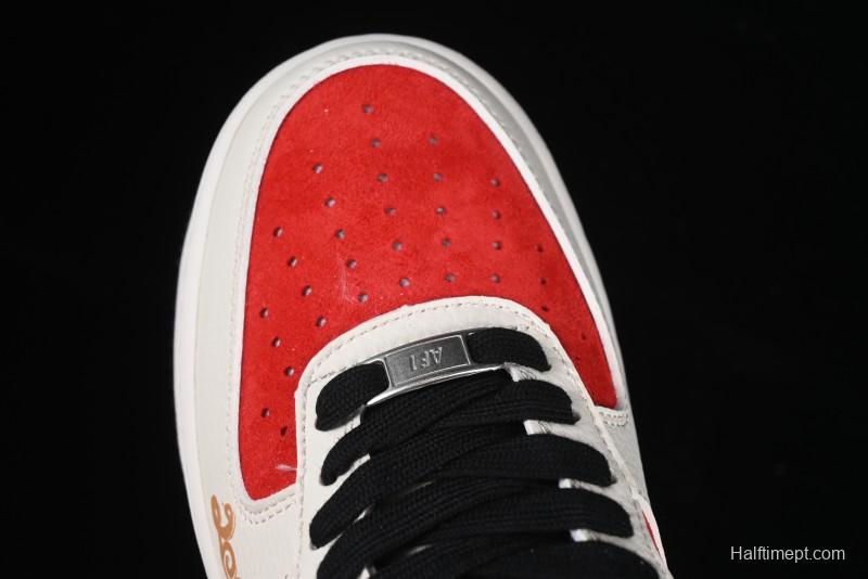 Nike Air Force 1 '07 Low The North Face Collaboration Year of the Snake Limited Edition Golden Snake Design Low-Top Casual Sneakers - DM6688-028