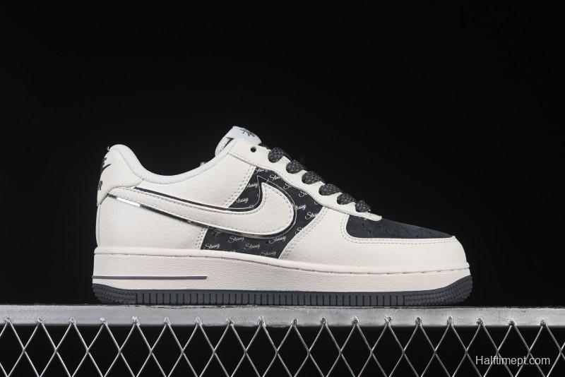 Nike Air Force 1 '07 Low Stussy Collaboration Beige Grey Casual Sneakers - XZ6188-726