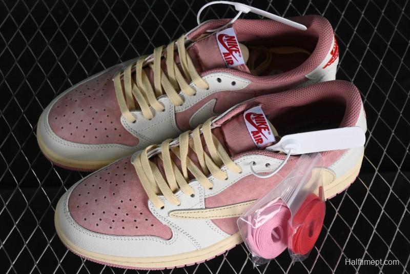 Nike Travis Scott x Air Jordan 1 Low OG AJ1 Reverse Swoosh Sneakers - DM7866-600