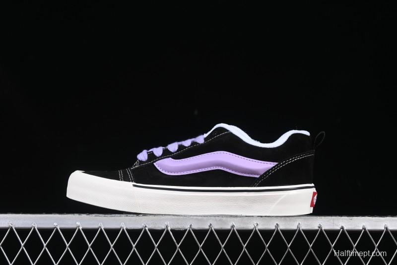 Vans Knu Skool Purple Grape Love Comfortable Fashion Slip-Resistant Wear-Resistant Low-Top Casual Skate Shoes - VN0009QC6BT1