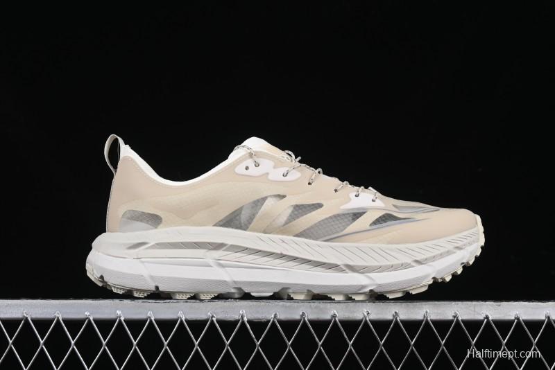 HOKA ONE ONE Satisfy Running Mafate Trail Low-Cut Cushioned Outdoor Hiking Shoes - 1157050 BONE