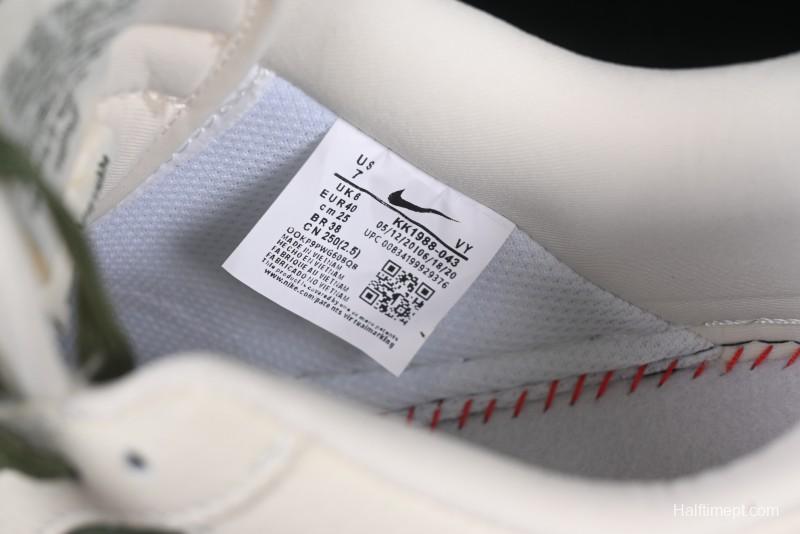 Nike Air Force 1 '07 Low The North Face Collaboration Beige Green Mini Swoosh Casual Sneakers - KK1988-043