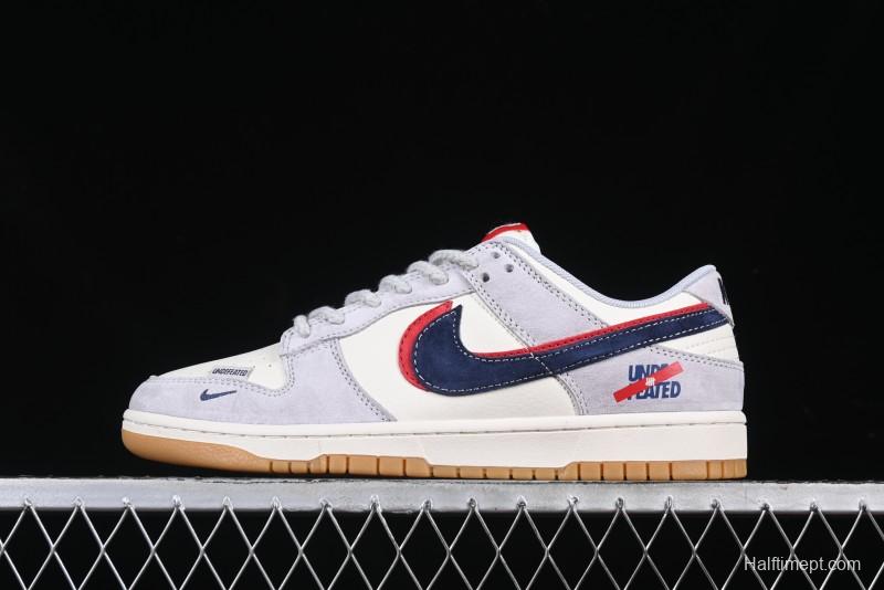 Nike SB Dunk Low UN Collaboration Anniversary Edition Custom Lifestyle Sneakers with Black Swoosh and Gum Sole - DM6868-032