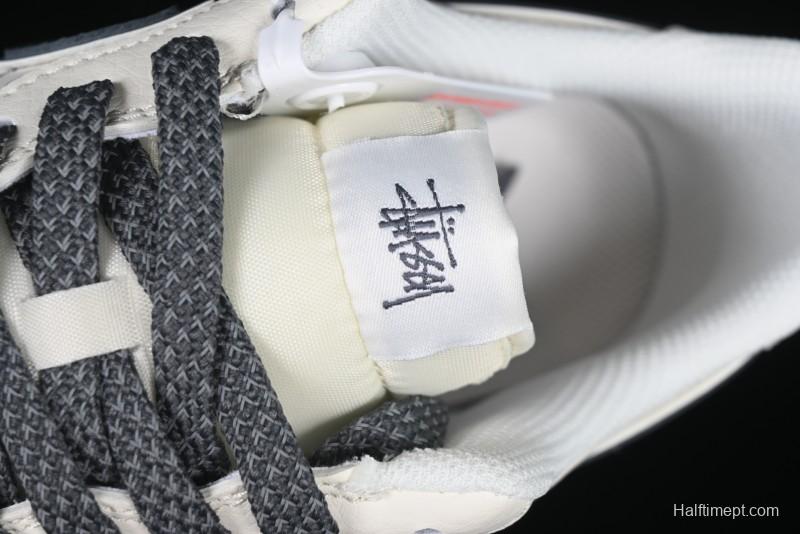 Nike Air Force 1 '07 Low Stussy Collaboration - Grey English Patchwork Low-Top Casual Sneakers - XZ3328-536