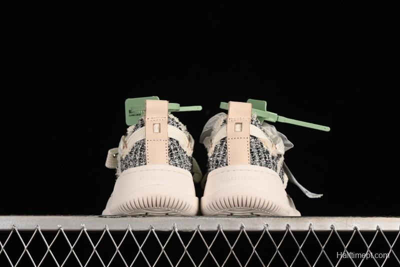 SMILEREPUBLIC SMILE Canvas Sneakers with Cut Wool Fringe and Unique Weaving - G.D4