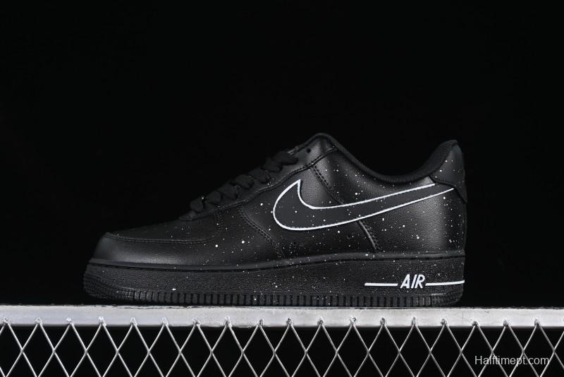 Nike Air Force 1 '07 Low 2D Anime Theme Black White Splatter Casual Sneakers - CK0316-059