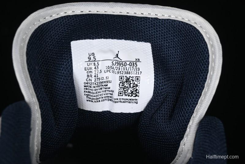 Nike Air Jordan 1 Low Stussy Collaboration Blue Suede Retro Basketball Shoes - SJ9950-035