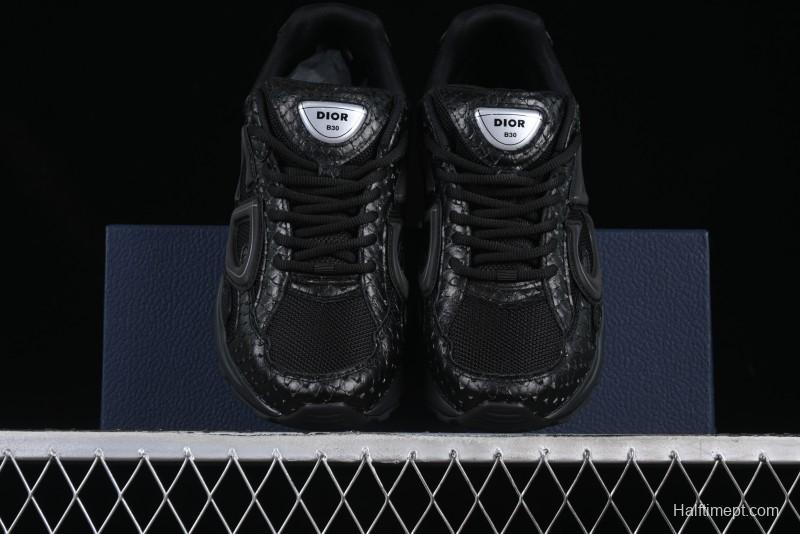 Dior B30 Sneakers with Reflective CD30 Logo and Lightweight Rubber Sole - CD30