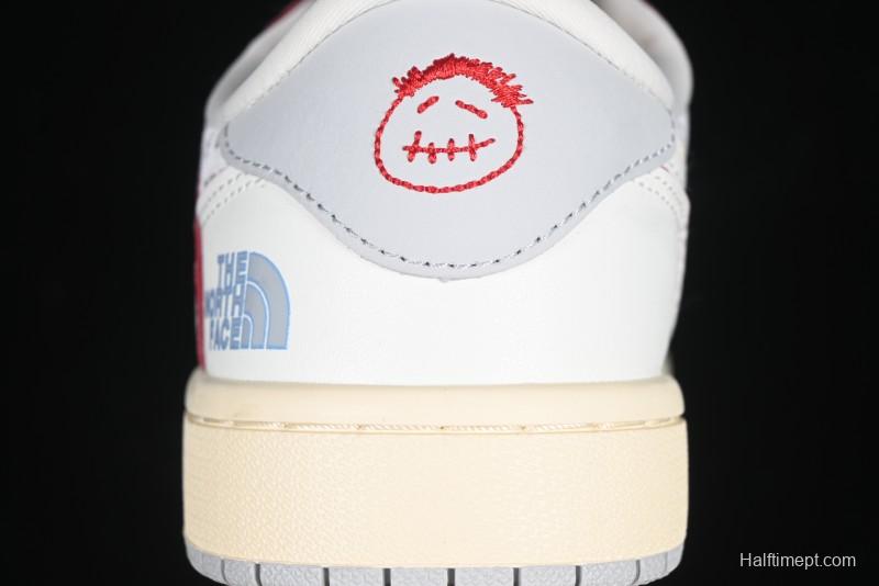 Nike Travis Scott x Fragment Design x Air Jordan 1 Low OG SP AJ1 Low Top Casual Sneakers - AG3702-808