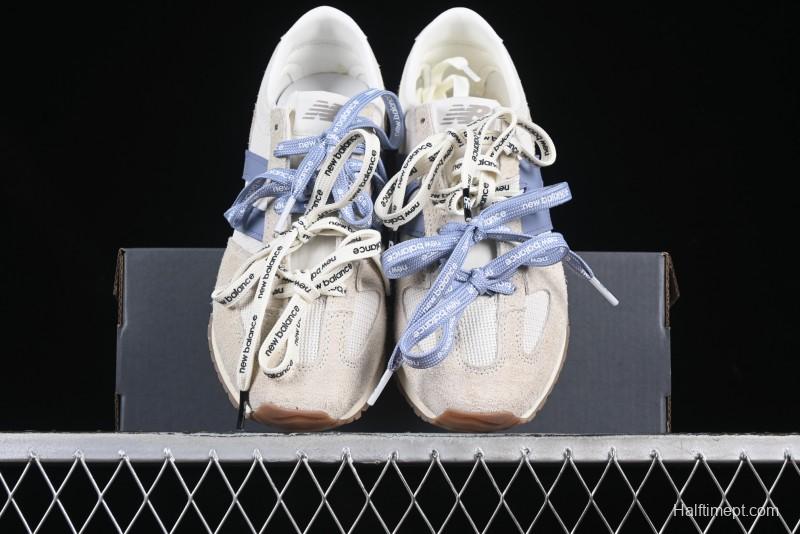 New Balance 237 Heritage Sneakers - Suede and Mesh in Muted Gray with Blue Accents