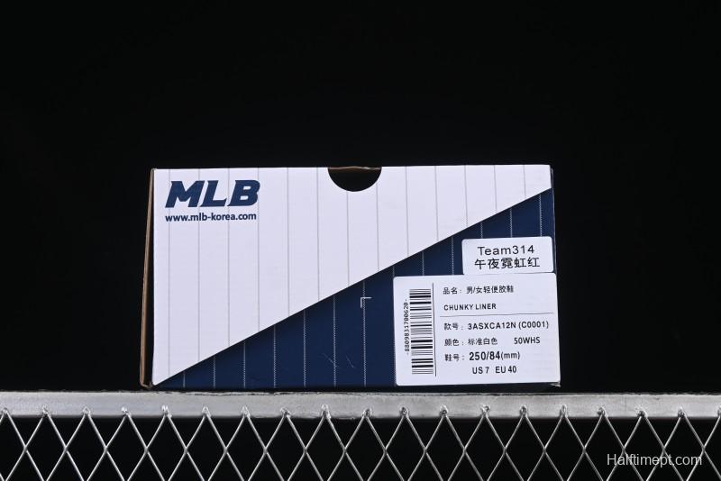 NY Yankees Black Leather Sneakers with Bold Orange Logo