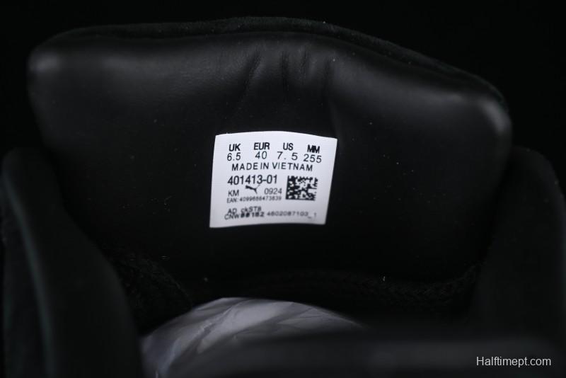 PUMA Suede XL Classic Men's Sneakers - Black with Metallic Silver Accents