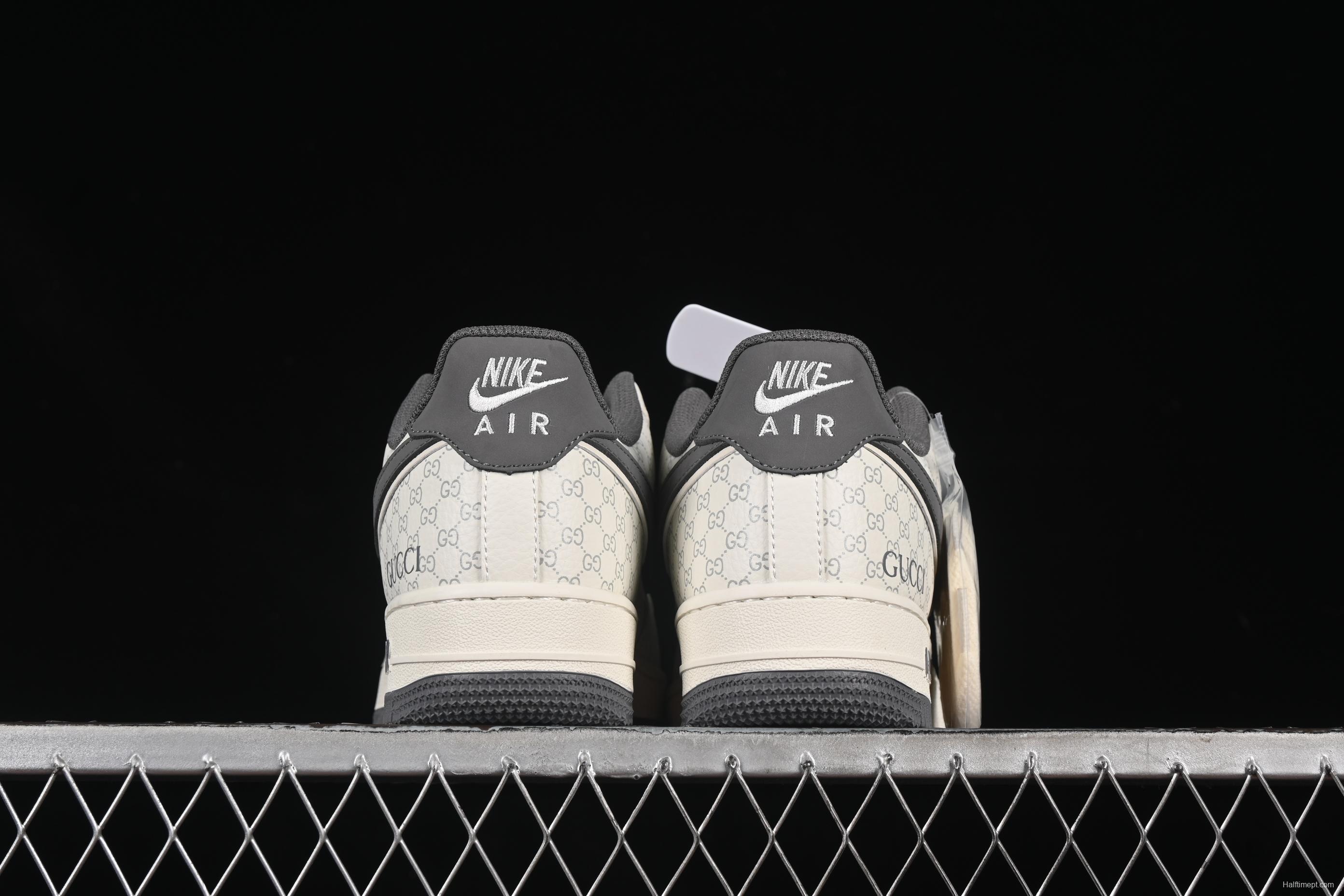 Nike Air Force 1 '07 Low Gucci Collaboration Classic Grey Pattern Casual Sneakers - CS5288-003