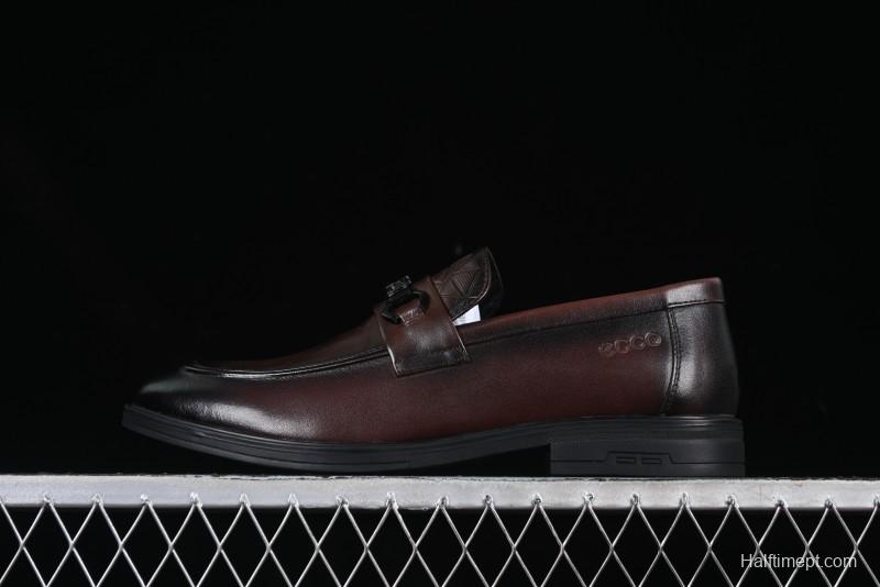 ECCO London Collection Slip-On Business Men's Leather Shoes with Wide Toe Design and Innovative Sole - 61160801002