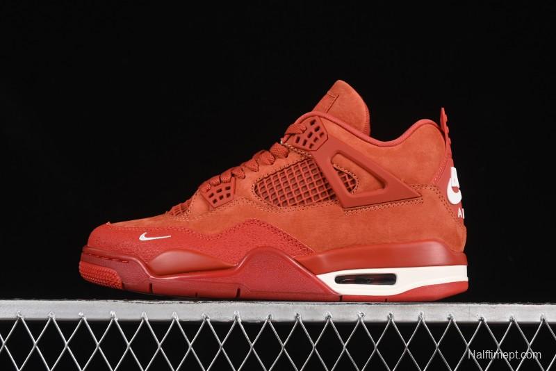 Nike Nigel Sylvester x Air Jordan 4 Retro High OG "Brick By Brick" Sneakers - HF4340-800