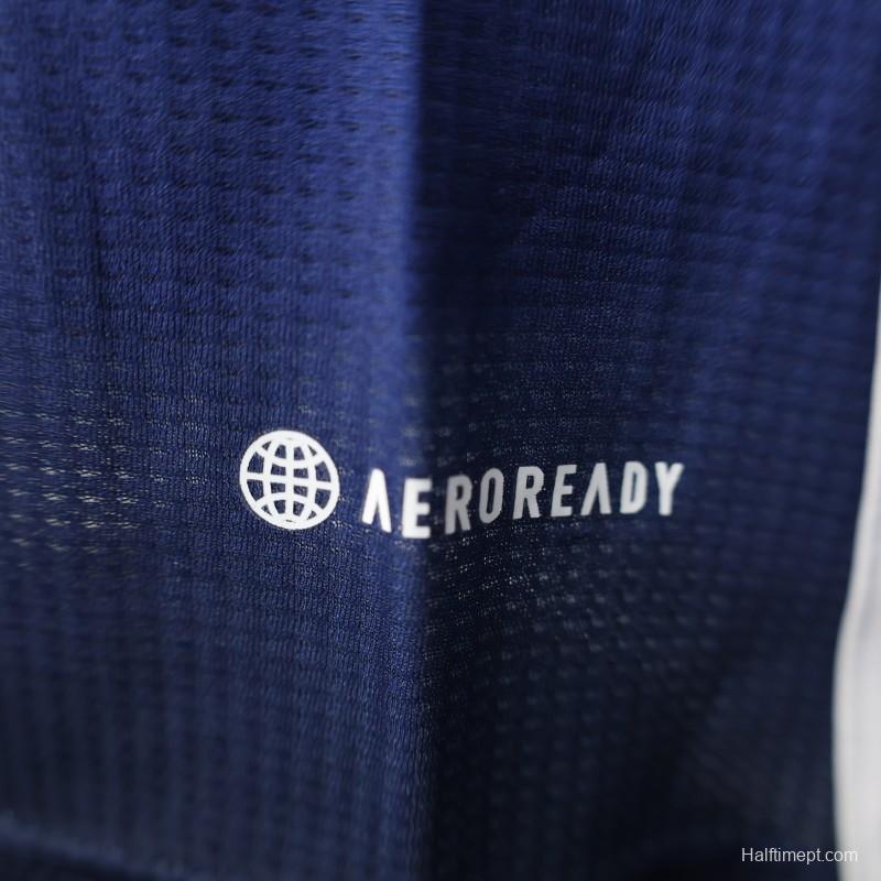 Player Version 2025 Algeria Blue with Arabic Sponsor Jersey