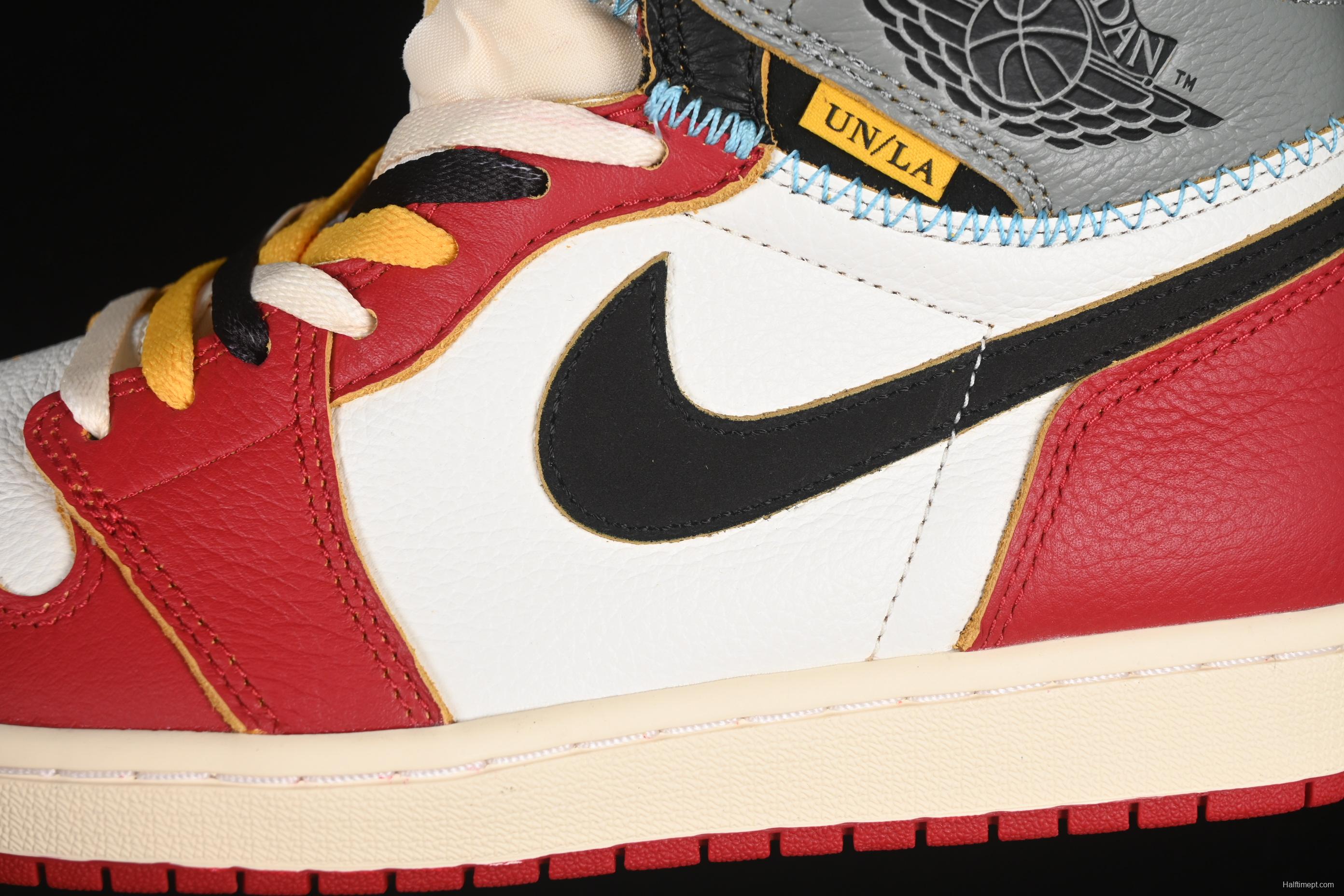 Nike Union x Air Jordan 1 Retro High Basketball Shoes with Chicago-Inspired Design - HV8563-600