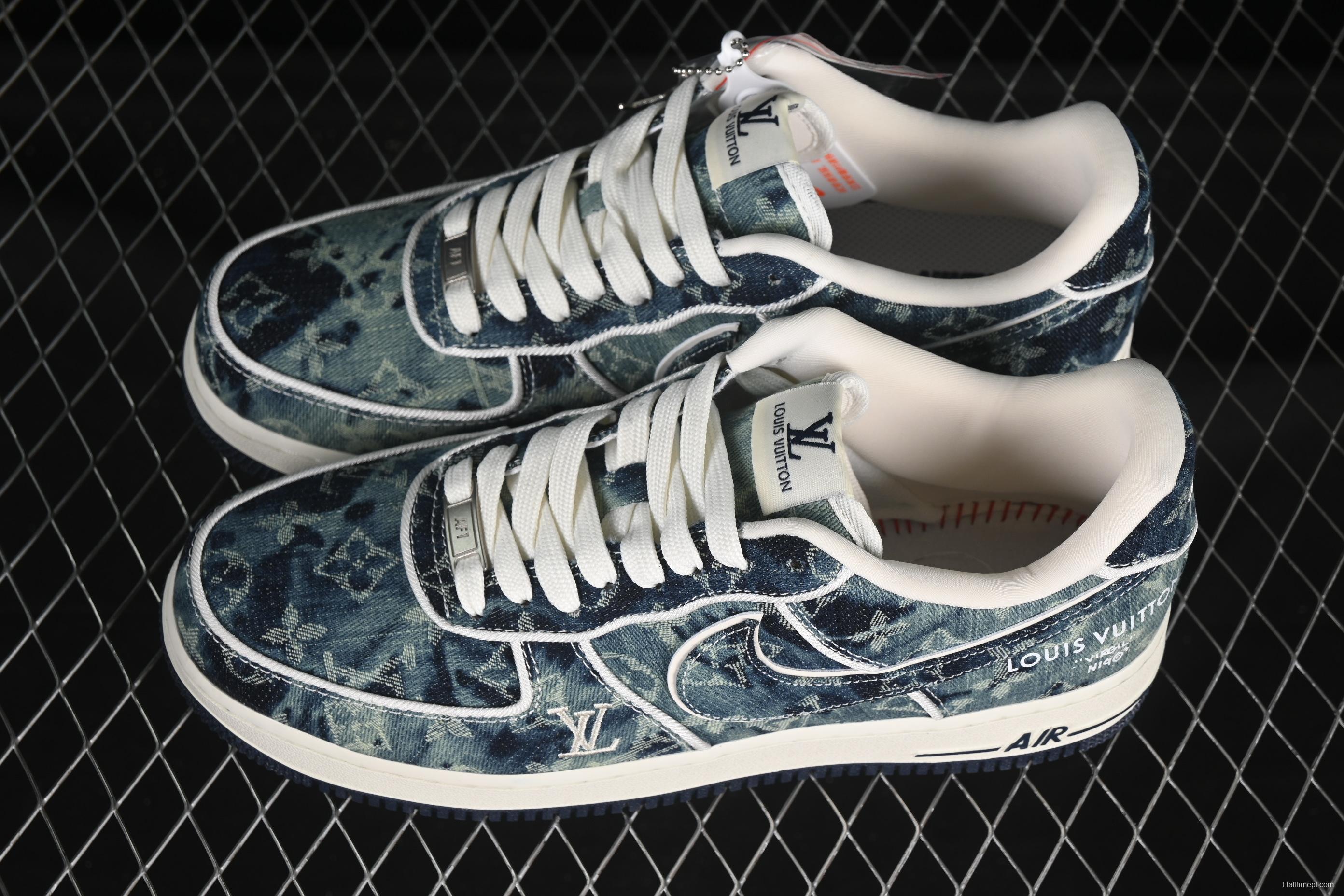 Nike Air Force 1 '07 Low LV Collaboration Blue Denim Casual Sneakers - SC9207-533