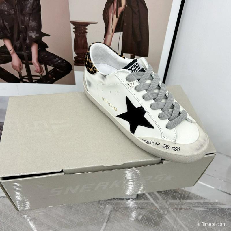 2025 Women GGDB White Black Leather Sneakers LY00360