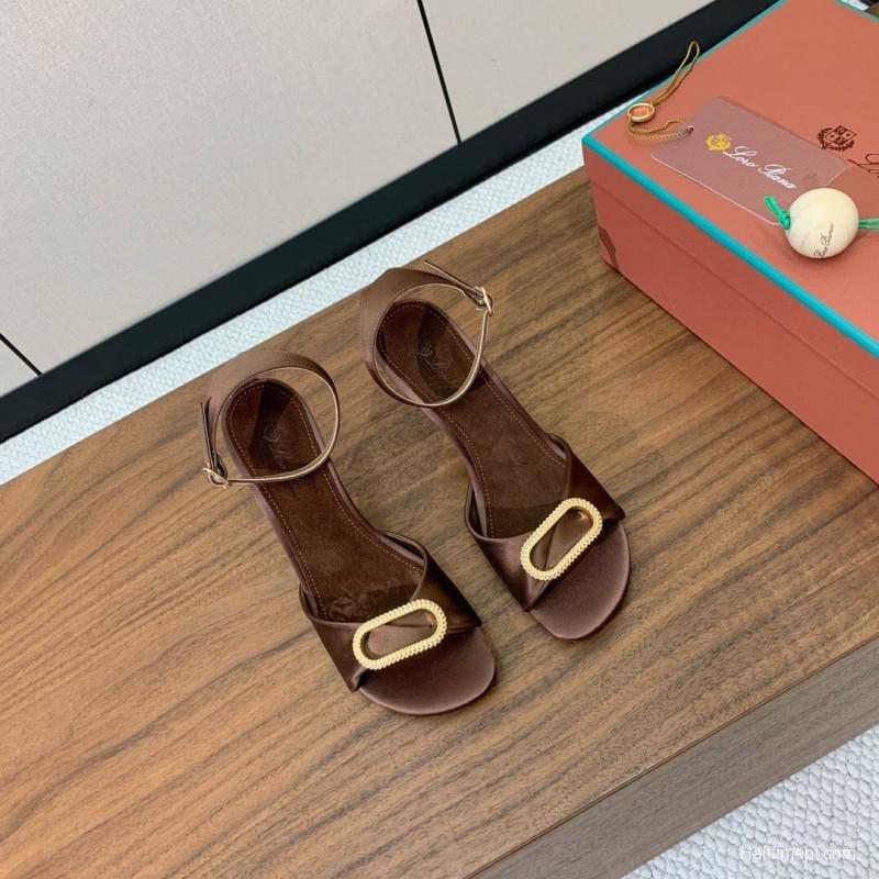 2025 Women Le Parmentier Brown Leather Sandals KFY00280