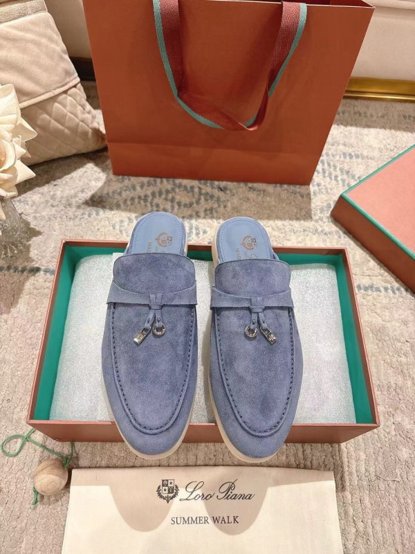 2025 Women LP Blue Suede Slippers LY00260