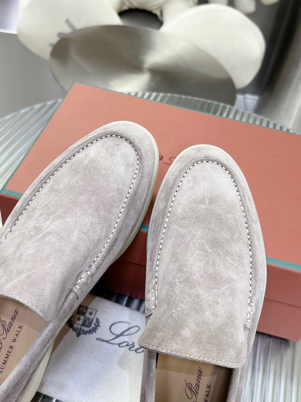 2025 Men Le Parmentier Grey Suede Loafers LY00260