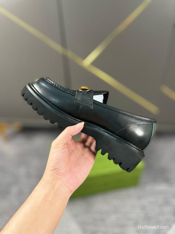 2024 Men Gucci Black Leather Formal Shoes MJ00300