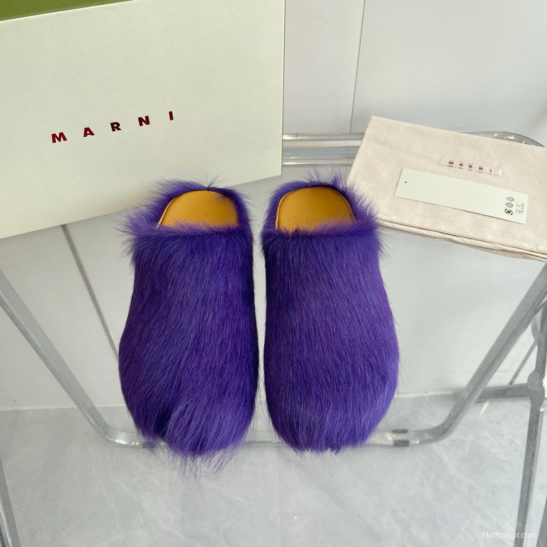 2024 Slippers Marni Purple Horsehair