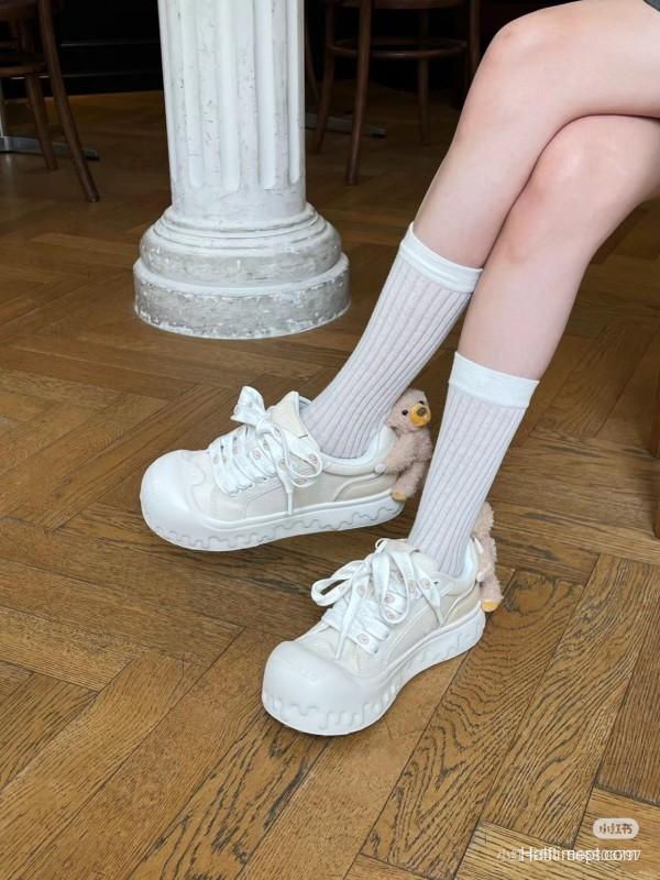 2025 Women 13DE MARZO White Canvas Leather Sneakers 3D Doll KFY00280