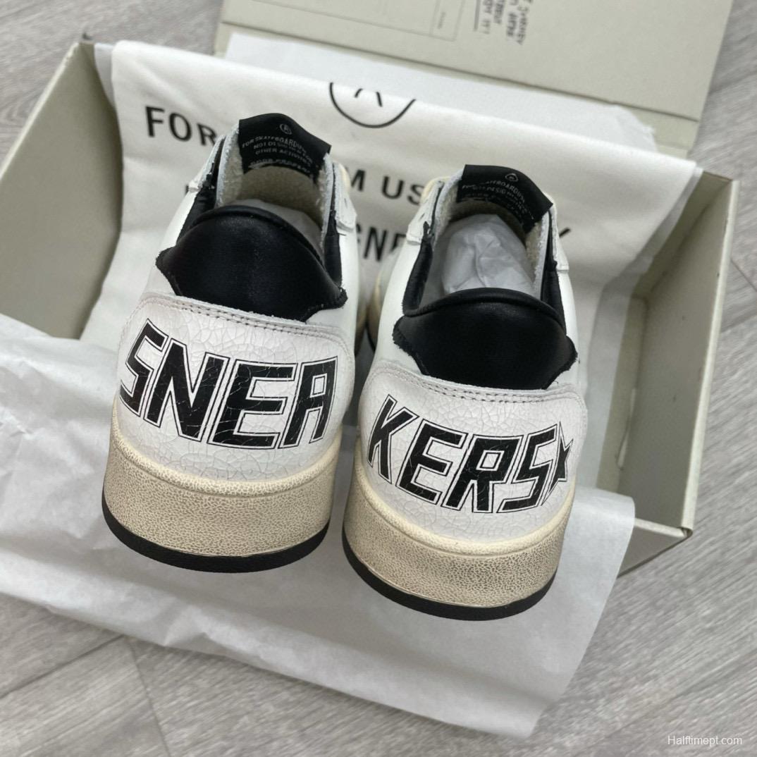 2024 Unisex GGDB White Black Leather Sneakers MJ00260