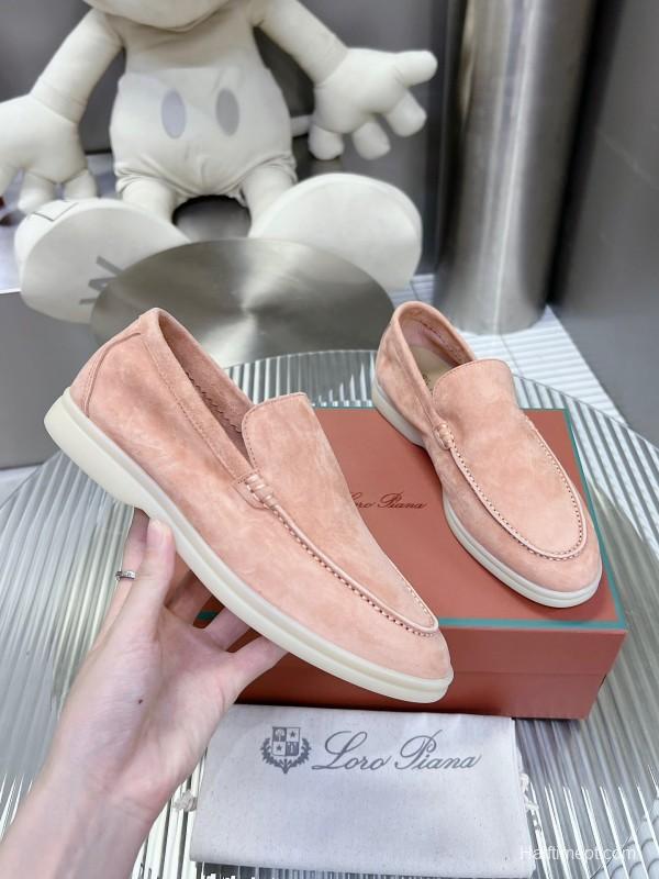 2025 Unisex Philipp Plein Beige Nubuck Loafers Soft Latex Sole LY00260