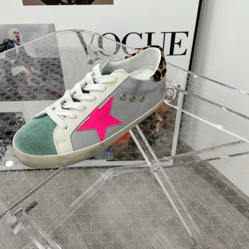 2025 Women GGDB Grey Pink Green Suede Leather Sneakers