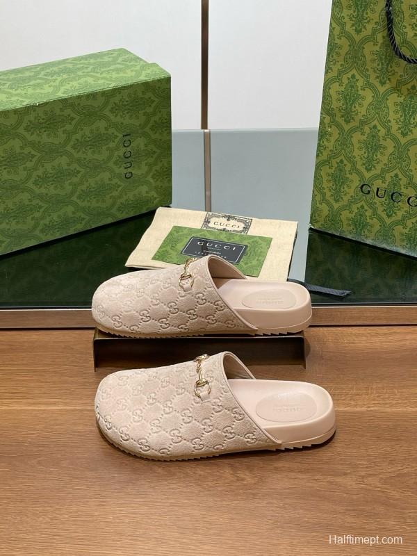 2024 Slippers Gucci Beige Leather Mule MJ00280