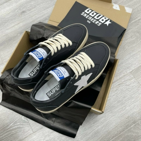 2024 Unisex GGDB Black White Leather Sneakers MJ00260