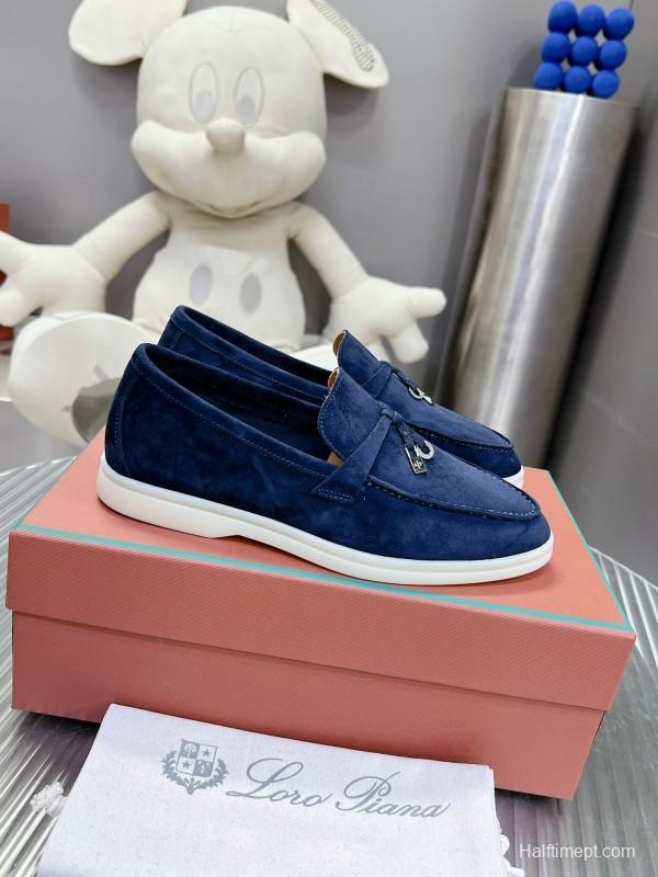 2024 Men LP Navy Suede Loafers