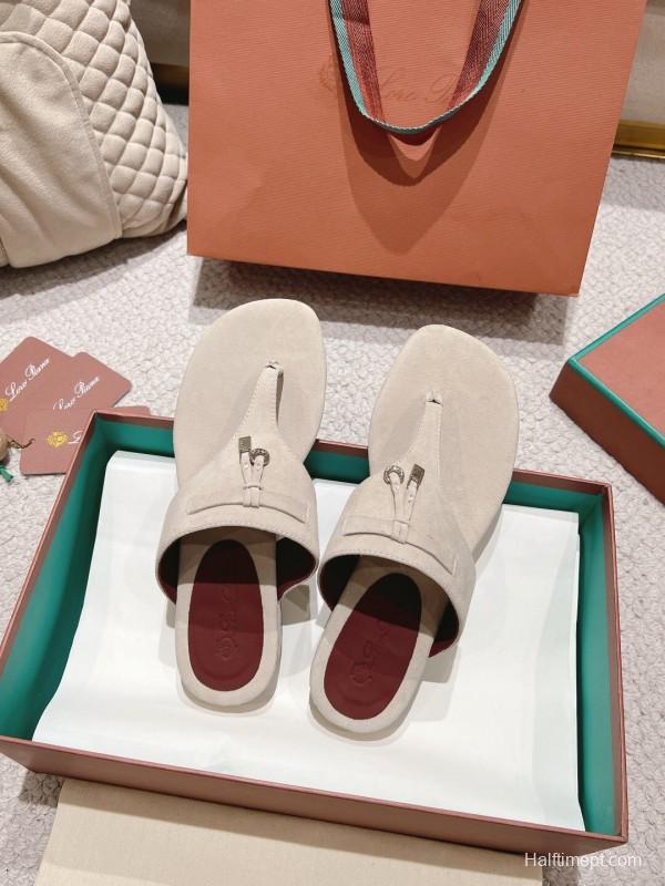 2025 LP Beige Suede Slippers LY00250