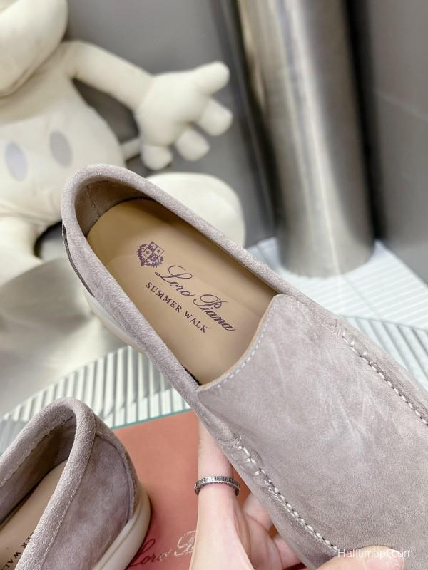 2025 Men Le Parmentier Grey Suede Loafers LY00260