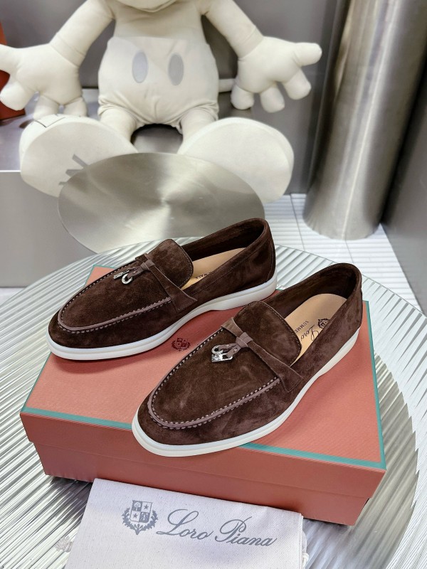 2024 Men LP Brown Suede Loafers MJ00270