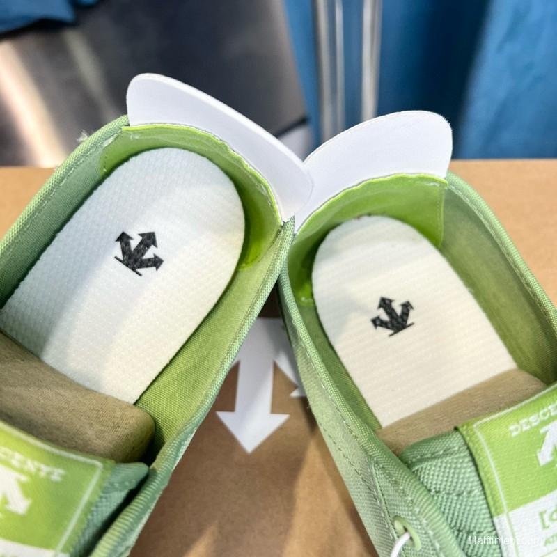 2024 Unisex DESCENTE  green canvas sneakers MJ00280