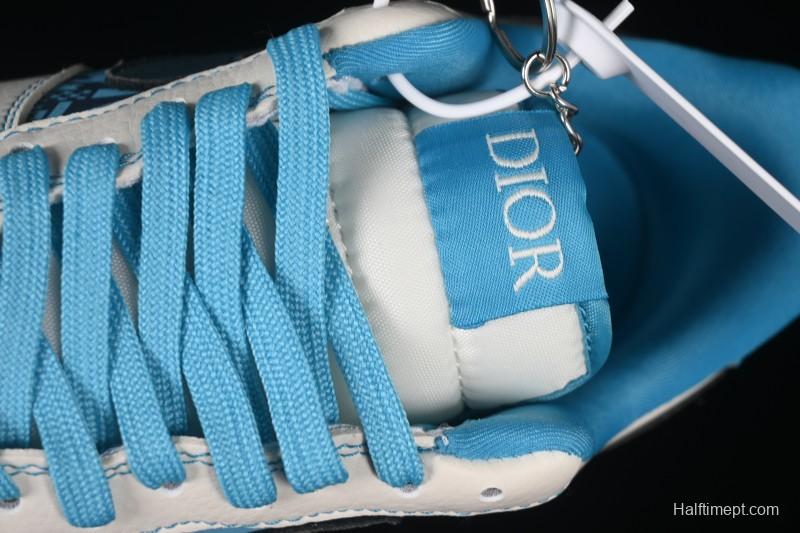 Nike Air Force 1 '07 Low Dior Collaboration Stone Blue Low-Top Casual Sneakers - KK1988-088