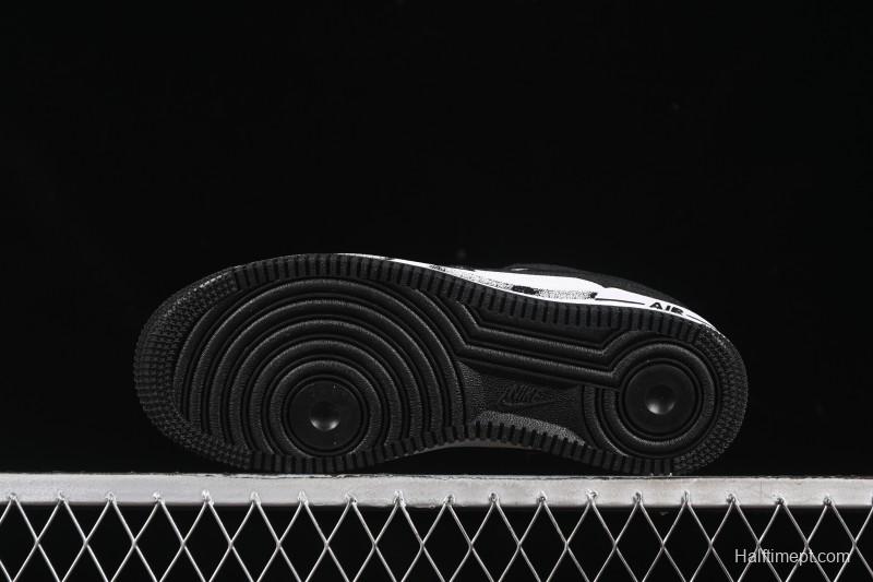 Nike Air Force 1'07 Low Custom Denim Swoosh Casual Sneakers - ZH0316-091