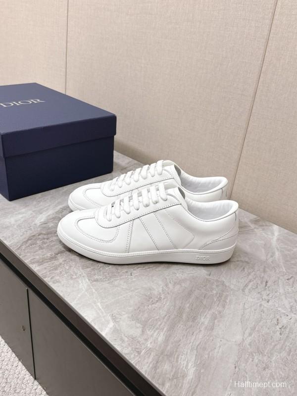 2025 Unisex Dior Black White Grey Leather Suede Sneakers Matchpoint KFY00300