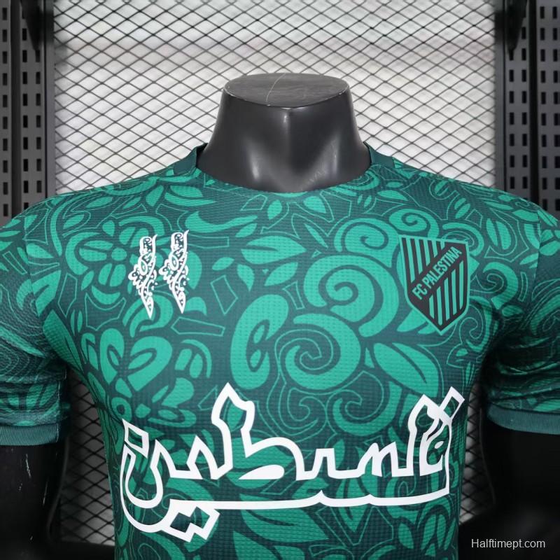 Player Version 25/26 FC Palestine Green with Traditional Islamic Pattern Jersey