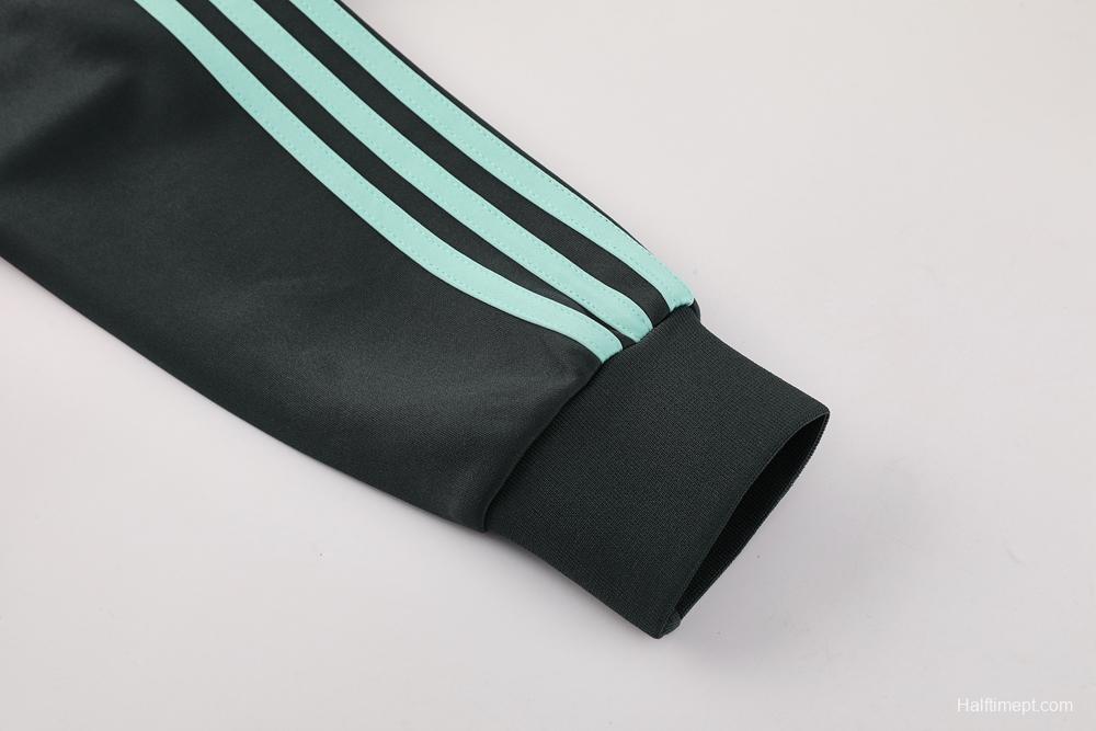 2025 Adidas Dark Grey Full Zipper Jacket +Long Pants